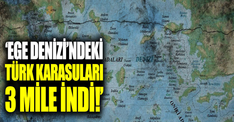 Ege Denizi’ndeki Türk  karasuları 3 mile indi
