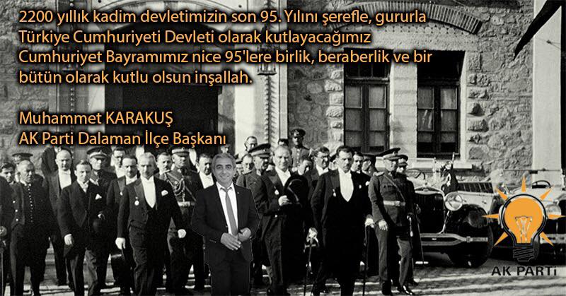 Karakuş’tan 29 Ekim Mesajı