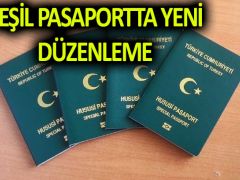 Yeşil pasaportta yeni düzenleme