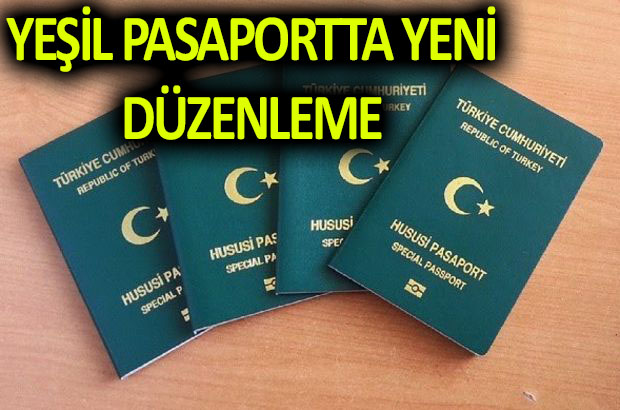 Yeşil pasaportta yeni düzenleme