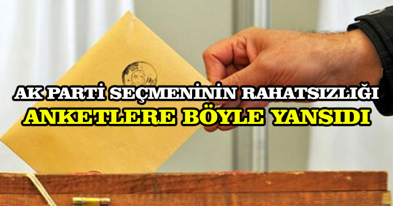AK Parti seçmeninin rahatsızlığı anketlere böyle yansıdı