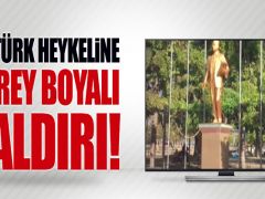 Antalya’da Atatürk heykeline sprey boralı saldırı!