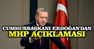 Cumhurbaşkanı Erdoğan’dan MHP açıklaması