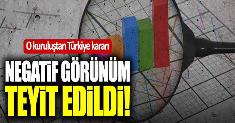 JCR, Türkiye’nin kredi notununun negatif görünümünü teyit etti