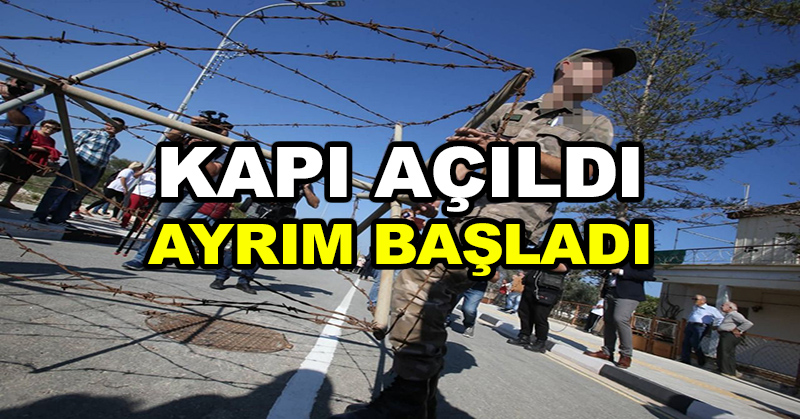 Kapı açıldı ayrım başladı