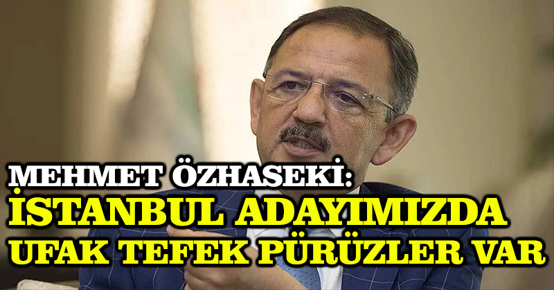 Mehmet Özhaseki: İstanbul adayımızda ufak tefek pürüzler var