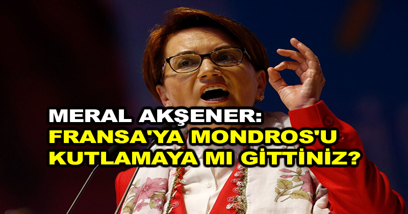 Meral Akşener: Fransa’ya Mondros’u kutlamaya mı gittiniz?
