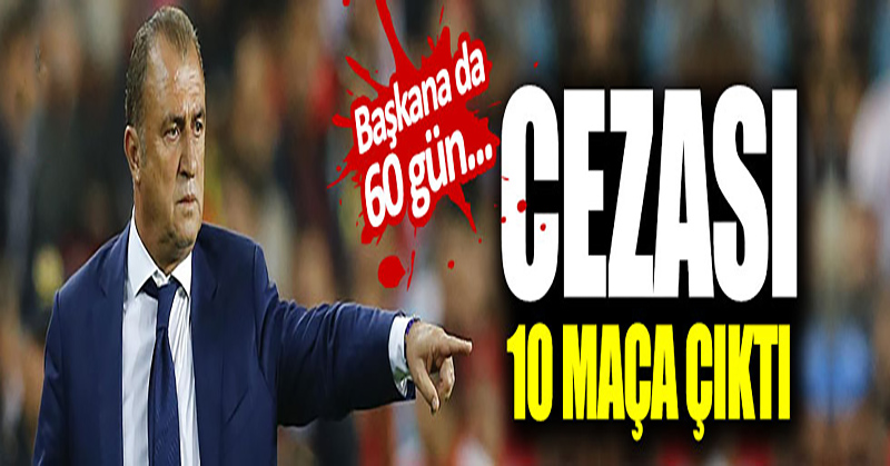 PFDK’dan Fatih Terim’e bir ceza daha!