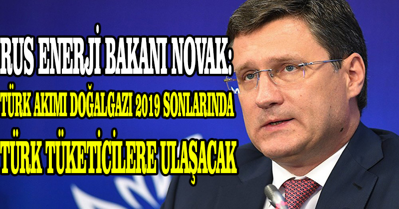 Rus Enerji Bakanı Novak: Türk Akımı doğalgazı 2019 sonlarında Türk tüketicilere ulaşacak