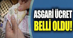 Asgari ücret belli oldu