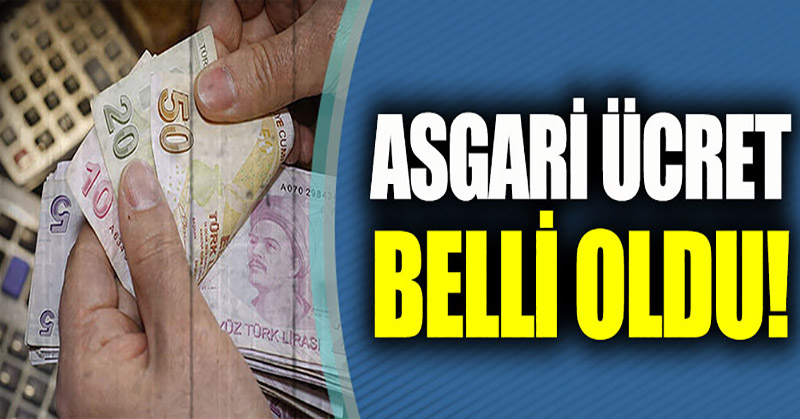 Asgari ücret belli oldu