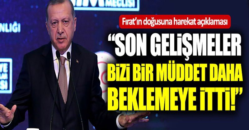 Cumhurbaşkanı Erdoğan: “Son gelişmeler bizi bir müddet daha beklemeye itti”