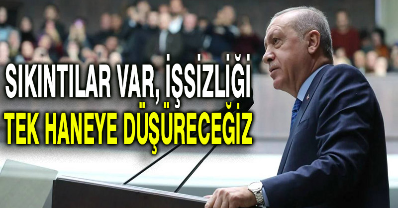 Erdoğan: Sıkıntılar var, işsizliği tek haneye düşüreceğiz