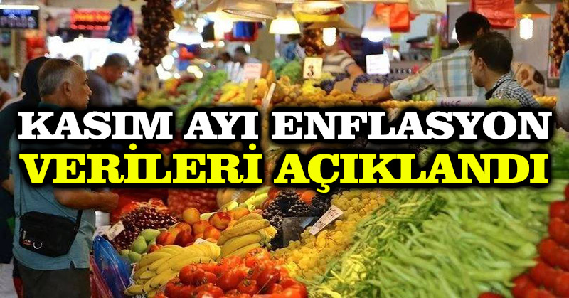 Kasım ayı enflasyon verileri açıklandı