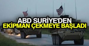 ABD Suriye’den ekipman çekmeye başladı