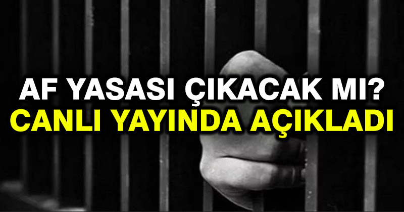 Af yasası çıkacak mı? Canlı yayında açıkladı