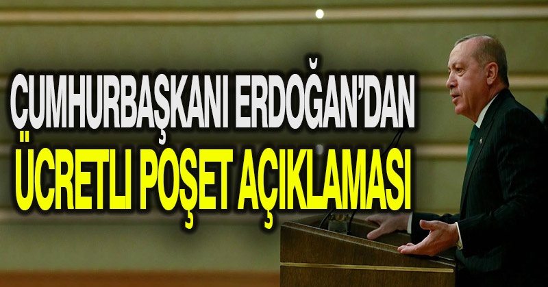 Cumhurbaşkanı Erdoğan’dan ücretli poşet açıklaması