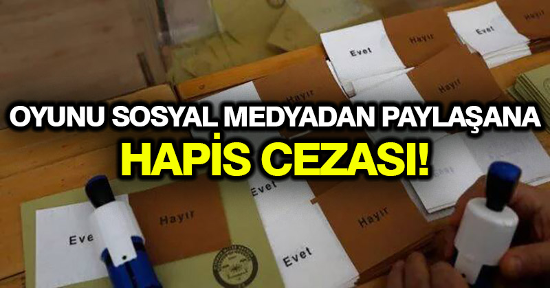 Oyunu sosyal medyadan paylaşana hapis!
