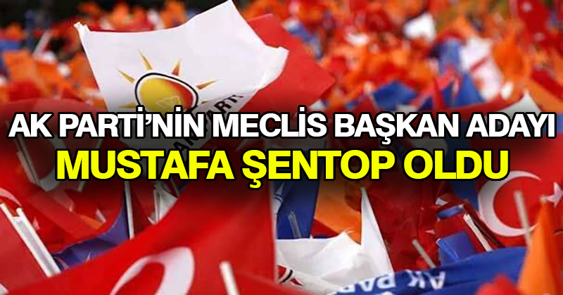 AK Parti’nin Meclis başkan adayı Mustafa Şentop oldu