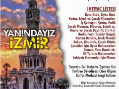 İzmir için yardım kampanyası
