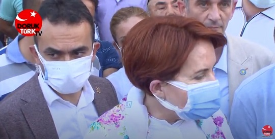 MERAL AKŞENER’E ZORLAMA ŞEKLİNDE 3 DAKİKALIK DALAMAN ZİYARETİ !?