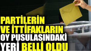 SON DAKİKA! SON DAKİKA! Partilerin ve ittifakların pusuladaki yerleri belli oldu