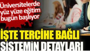 Üniversitelerde yüz yüze eğitim bugün başlıyor. İşte tercihe bağlı sistemin detayları