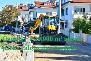 Çamköy’e 20.000 m² alanda parke çalışmaları başladı
