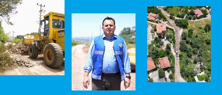 DALAMAN BELEDİYESİ’NDEN KALICI YOL YATIRIMI; DALAMAN’DA YOL ÇALIŞMALARI HIZ KAZANDI