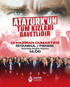 Prof. Dr. Ümit Özdağ, 13 Haziran 2026 Cumartesi günü İstanbul’da düzenlenecek programda Türk Kadınına Hitap Edecek