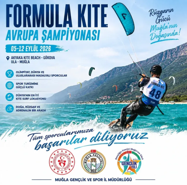 Muğla, Uluslararası Su Sporları Arenasında: 2026 Formula Kite Avrupa Şampiyonası Akyaka’da Başlıyor