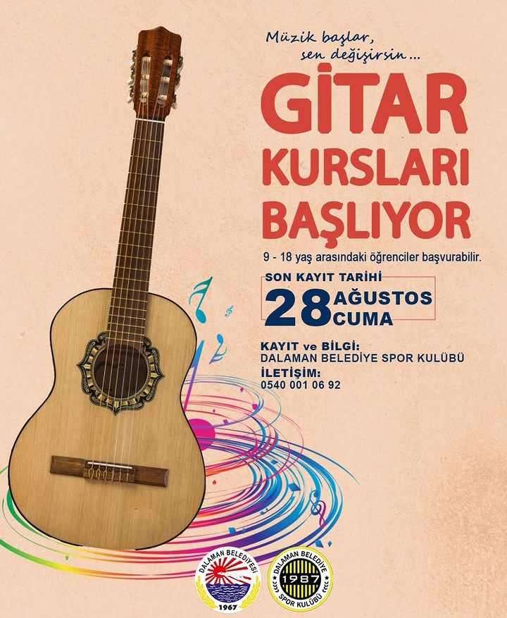 Dalaman Belediyesi’nden Gençlere Müjde Gitar Kursları Başlıyor