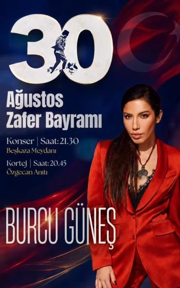 Fethiye’de 30 Ağustos Coşkusu: Burcu Güneş Sahne Alacak