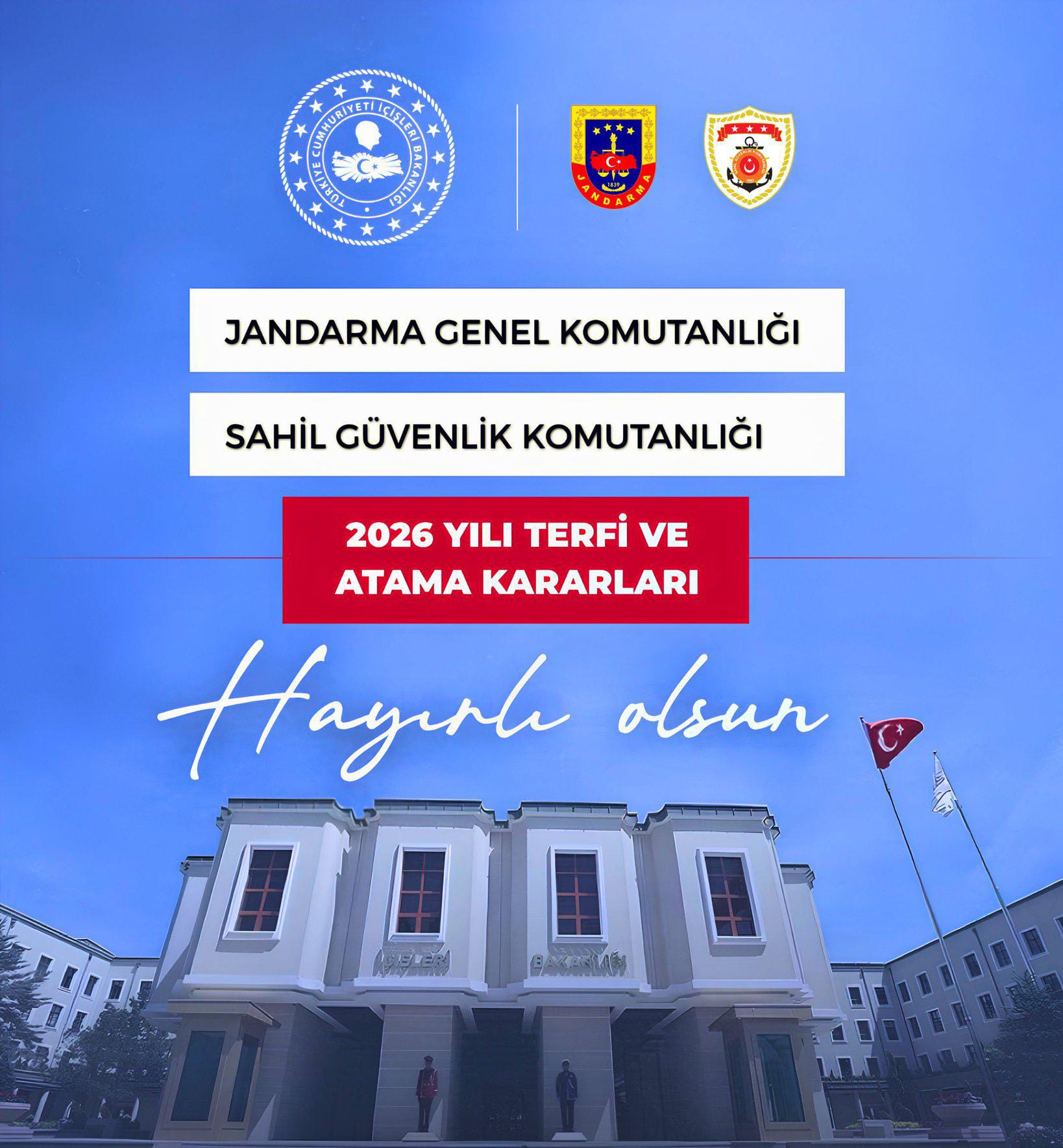 Jandarma ve Sahil Güvenlik’te 2026 Yılı Terfi ve Atamalar Resmî Gazete’de Yayımlandı