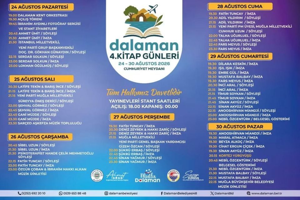 Dalaman Kitap Günleri Bugün Başlıyor!