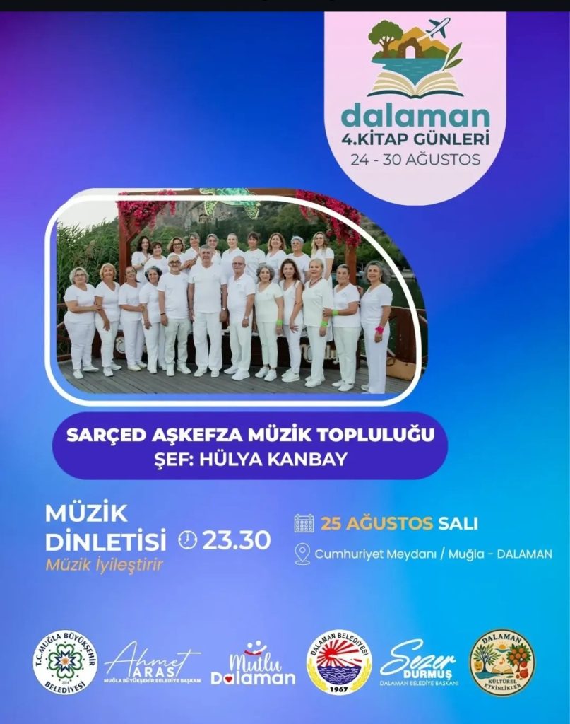 Dalaman 4. Kitap Günleri’nde Müzik Ziyafeti: SARÇED Aşkefza Müzik Topluluğu Sahne Alacak