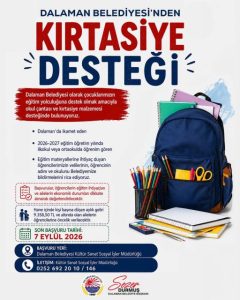 DALAMAN’DA İHTİYAÇ SAHİBİ ÖĞRENCİLERE KIRTASİYE DESTEĞİ