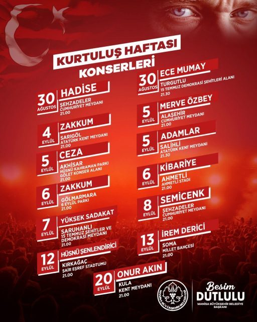 Manisa’da Kurtuluş Haftası Coşkusu: Şehir Türk Bayraklarıyla, Meydanlar Konserlerle Buluşacak