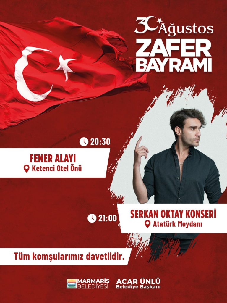 Marmaris’te 30 Ağustos Zafer Bayramı Coşkuyla Kutlanacak