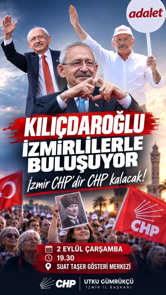 Kemal Kılıçdaroğlu İzmir’de İzmirlilerle Buluşacak