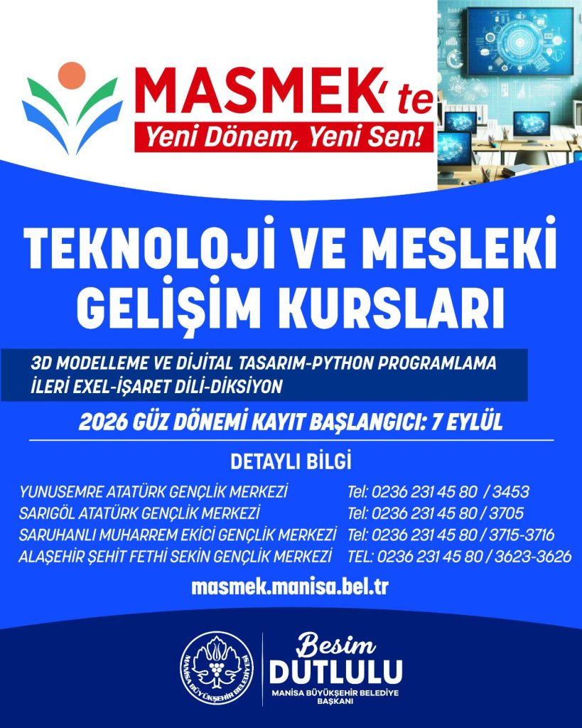 MASMEK’te 2026 Güz Dönemi Kayıtları Başlıyor