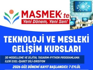 MASMEK’te 2026 Güz Dönemi Kayıtları Başlıyor